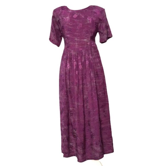 Sunset Rose Maxi Dress, Rayon Indonesia Dress, Size S Dress, Tie Dye Look Dress, - Picture 6 of 13